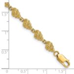 14k Textured Conch Shell 7 inch Bracelet - Image 3
