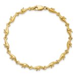 14k Polished Whale 7.5 inch Bracelet - Image 4