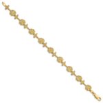 14k Textured Palm Tree 7.25 inch Bracelet - Image 2