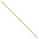 14K Polished Fancy Rectangle Link 7.5 inch Bracelet - Image 2