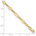 14K Polished Fancy Rectangle Link 7.5 inch Bracelet - Image 3