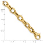14K Polished 6.8mm Fancy Link 7.75 inch Bracelet - Image 3