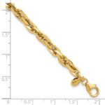 14K Polished 5mm Fancy Rope Link 7.5 inch Bracelet - Image 5
