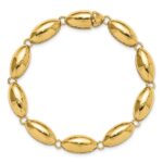 14k Polished 8.2mm Fancy Oval Link 7.5 inch Bracelet - Image 4