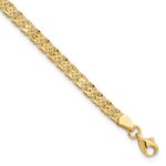 14K Polished and Diamond-cut 3.9mm Fancy Link 7.75 inch Bracelet