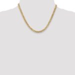 14K 5.75mm Flat Beveled Curb with Lobster Clasp Chain - Image 4