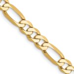 14K 5.25mm Flat Figaro with Lobster Clasp Chain