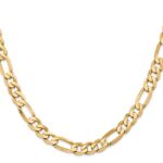 14K 7.5mm Flat Figaro with Lobster Clasp Chain - Image 2