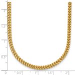 14K 2.3mm Franco with Lobster Clasp Chain - Image 5
