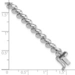 14k White Gold Faceted 5mm San Marco Bracelet - Image 4