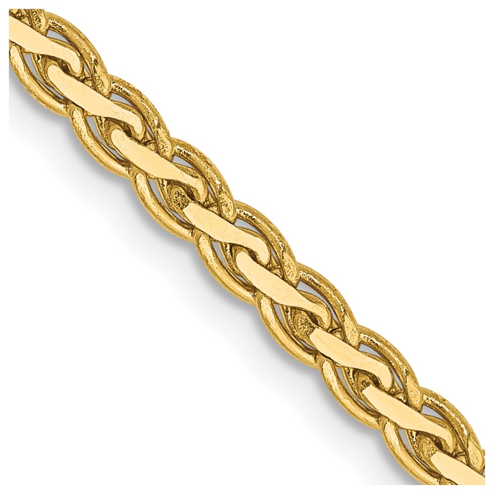 FW085.jpg 14K 2.8mm Flat Wheat with Lobster Clasp Chain - Image 1