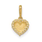 14k Madi K CZ Diamond Cut Heart Pendant - Image 3