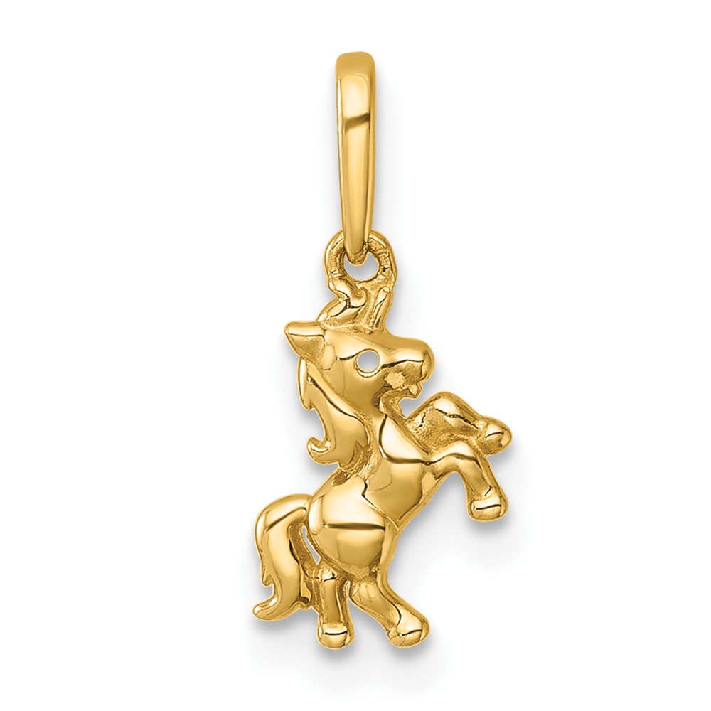 GK1202.jpg 14k Madi K Polished Unicorn Childrens Charm / Pendant - Image 1