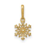14k Madi K Polished CZ Snowflake Childrens Charm / Pendant - Image 3