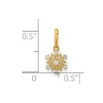 14k Madi K Polished CZ Snowflake Childrens Charm / Pendant - Image 4