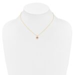 14k Madi K 3mm Rhodolite Garnet Heart Birthstone Necklace - Image 4