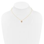 14k Madi K 3mm Ruby Heart Birthstone Necklace - Image 4