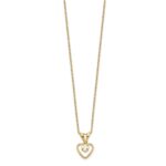 14k Madi K 3mm Opal Heart Necklace - Image 2