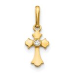 14k Madi K CZ Children's Cross Pendant