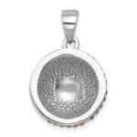 Sterling Silver Rhodium-plated Polished Multi-Color Crystal Beach Ball Pend - Image 3