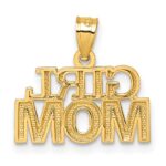 14k Polished GIRL MOM Pendant - Image 3