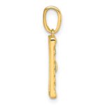 14k Polished Blue Enamel Moon Cycle Charm - Image 2