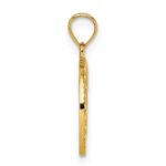 14k Polished Heart/Evil Eye/Horseshoe In Circle Pendant - Image 2