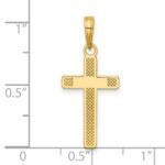 14K Polished Latin Cross Pendant - Image 4