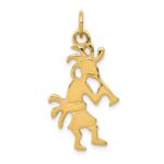 14k Polished 3-Dimensional Kokopelli Charm