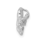 14k White Gold Solid Polished 3-D Frog Charm - Image 2
