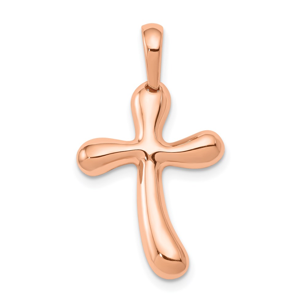 K1166.jpg 14k Rose Gold Freeform Cross Pendant - Image 1