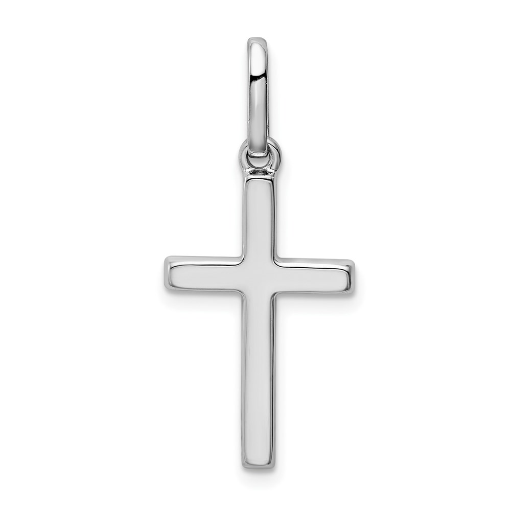 K1172.jpg 14k White Gold Hollow Cross Pendant - Image 1