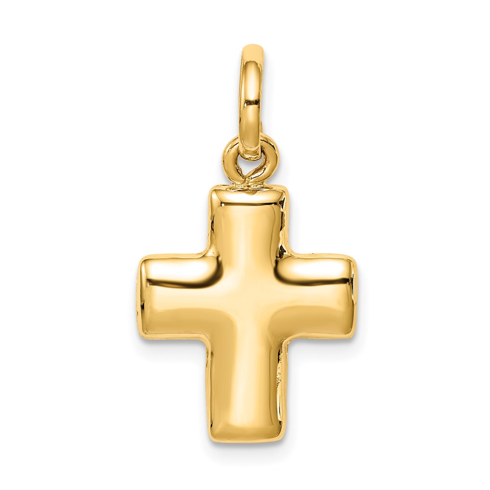 K1239.jpg 14k Puffed Cross Charm - Image 1