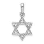 14k White Gold Star Of David Pendant - Image 3
