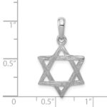 14k White Gold Star Of David Pendant - Image 4