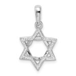 14k White Gold Star Of David Pendant - Image 3