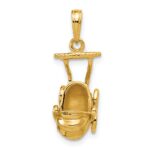 14k 3-D Baby Carriage Charm