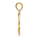 14K Polished Open Dangling Heart Pendant - Image 2