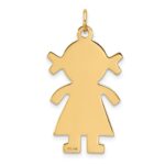 14k Satin Girl Charm - Image 3