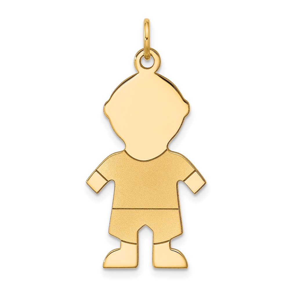 K165.jpg 14k Satin Boy Charm - Image 1