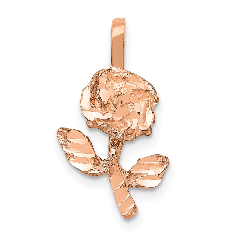 K196.jpg 14k Rose-Gold Rose Charm - Image 1