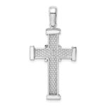 14k White Gold Center -X- Latin Cross Pendant - Image 3