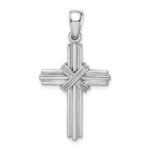 14k White Gold -X- Center Passion Cross Pendant