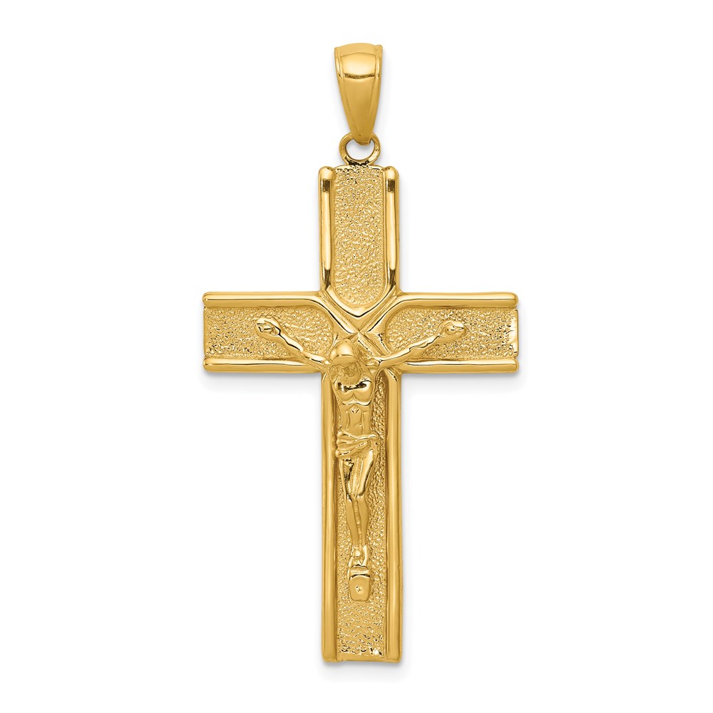 K2186.jpg 14k Satin Finish Crucifix Pendant - Image 1