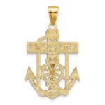 14k Two-tone Mariners Crucifix Pendant - Image 4