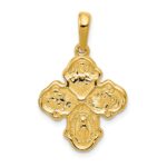 14k Polished Four-Way Medal Pendant