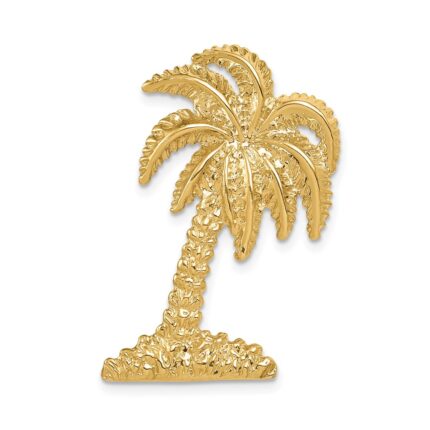14k Large Palm Tree Omega Slide