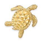 14k Large Sea Turtle Omega Slide