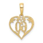 14k 60 Heart Pendant - Image 3