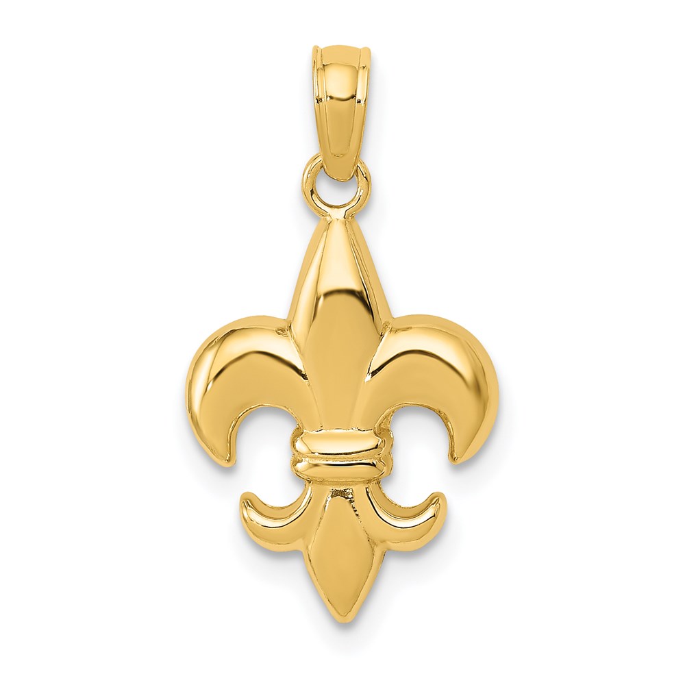 K2759.jpg 14k Small Fleur-De-Lis Pendant - Image 1